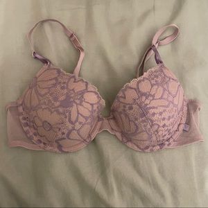 Purple lace bra